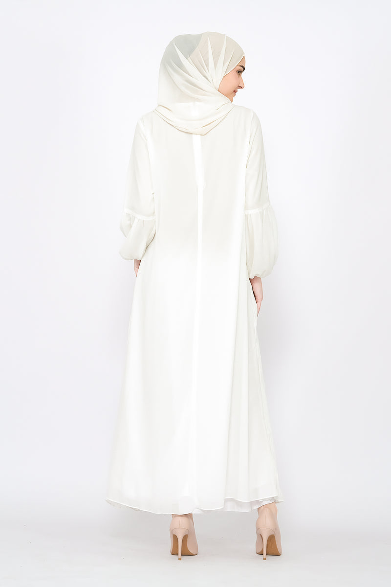 Dress Azaliaa Plisket White  (Sample Sale)