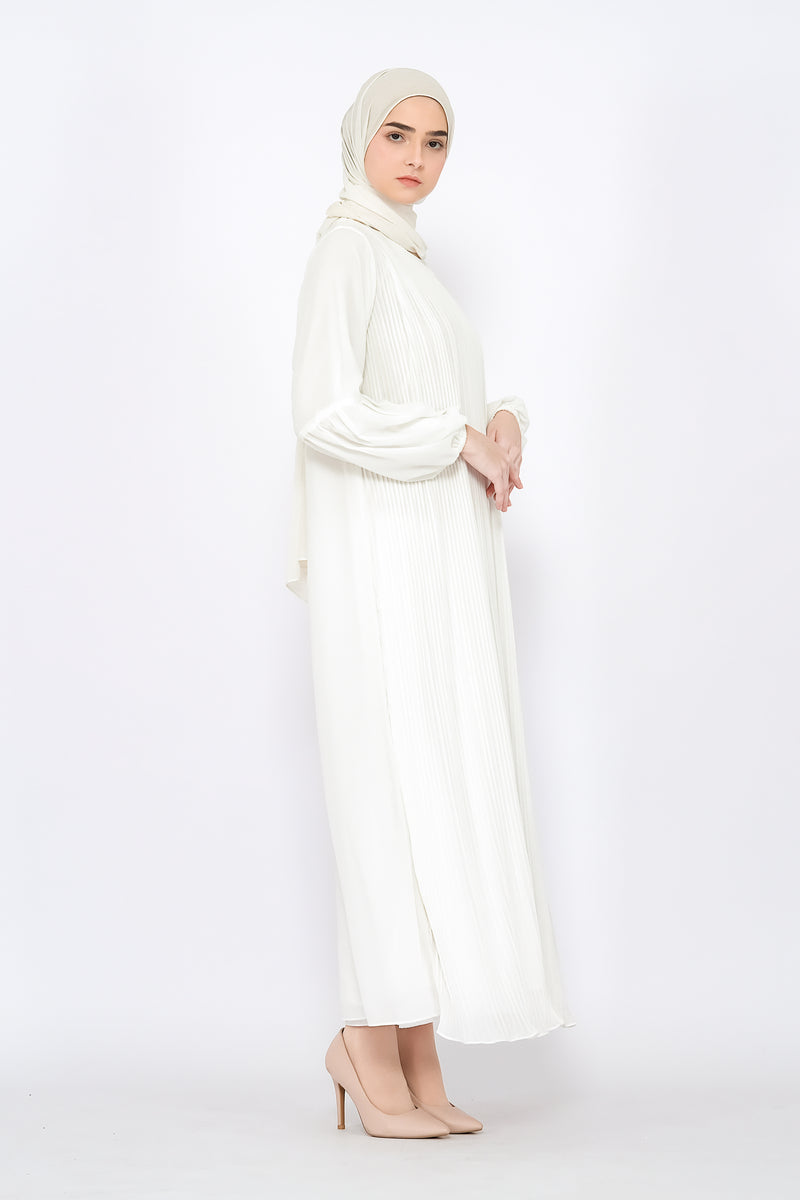 Dress Azaliaa Plisket White  (Sample Sale)