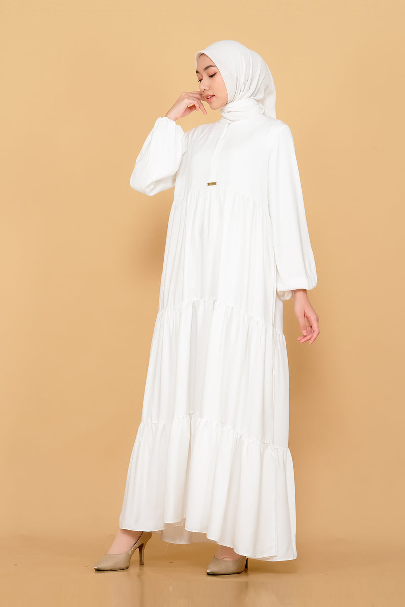Umrah Dress Latifa Putih Busui