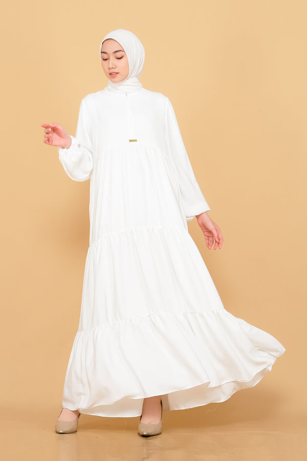 Umrah Dress Latifa Putih Busui