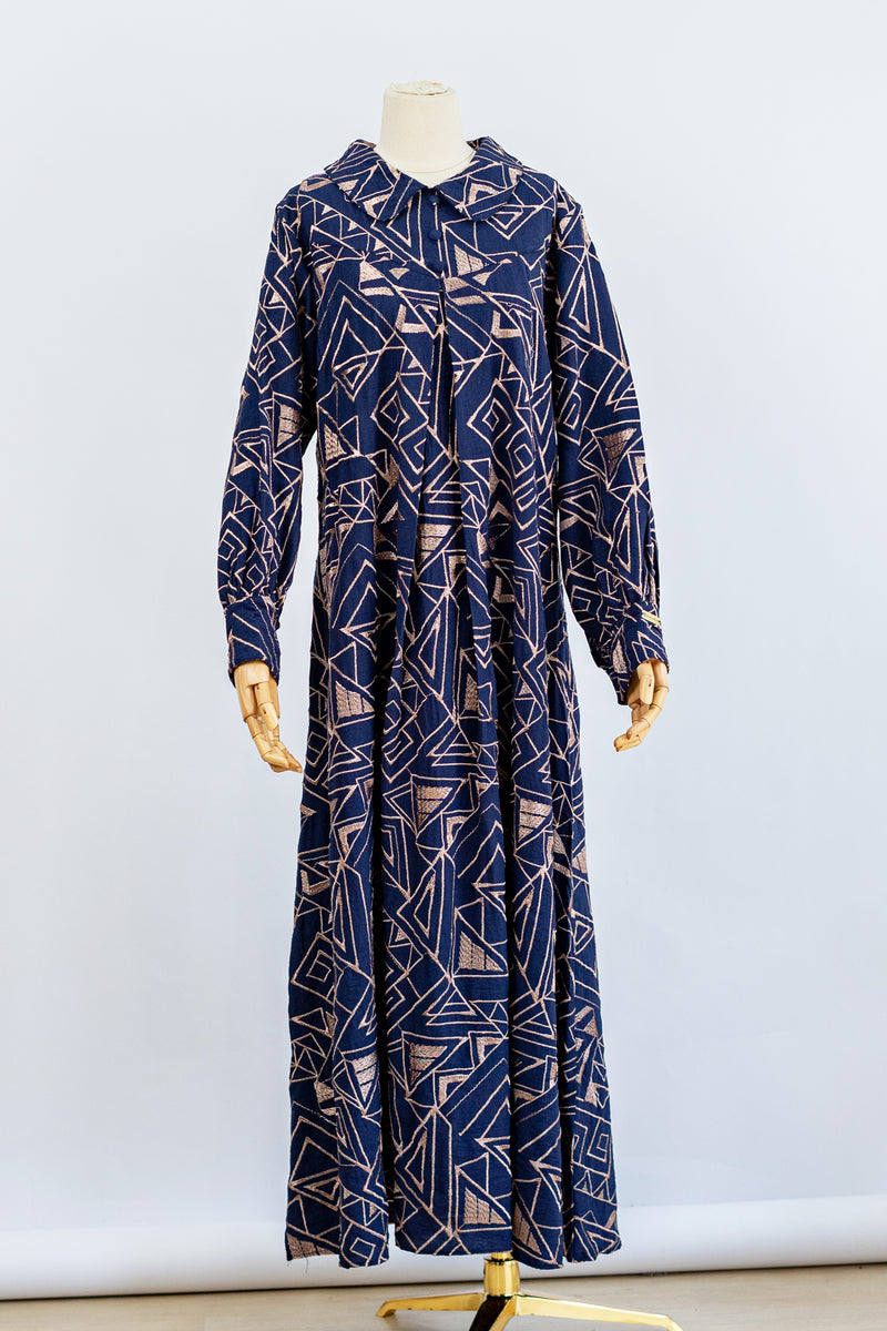 Dress Motif Embroidery Daarina A-Line Crespo Bordir