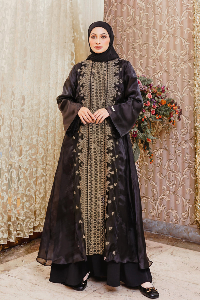 Abaya Hara Outer With Etnic Pattern